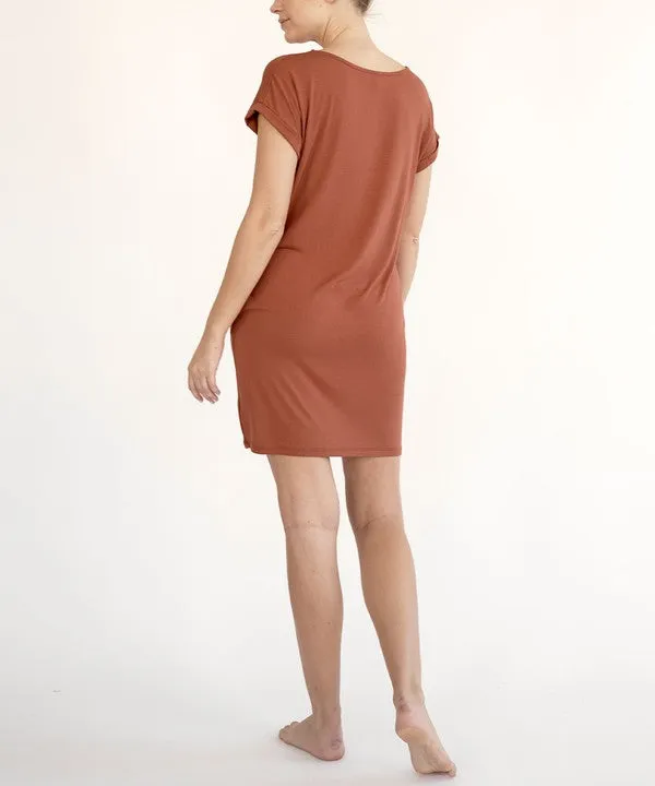 BAMBOO CROP DRESS WITH POCKETS