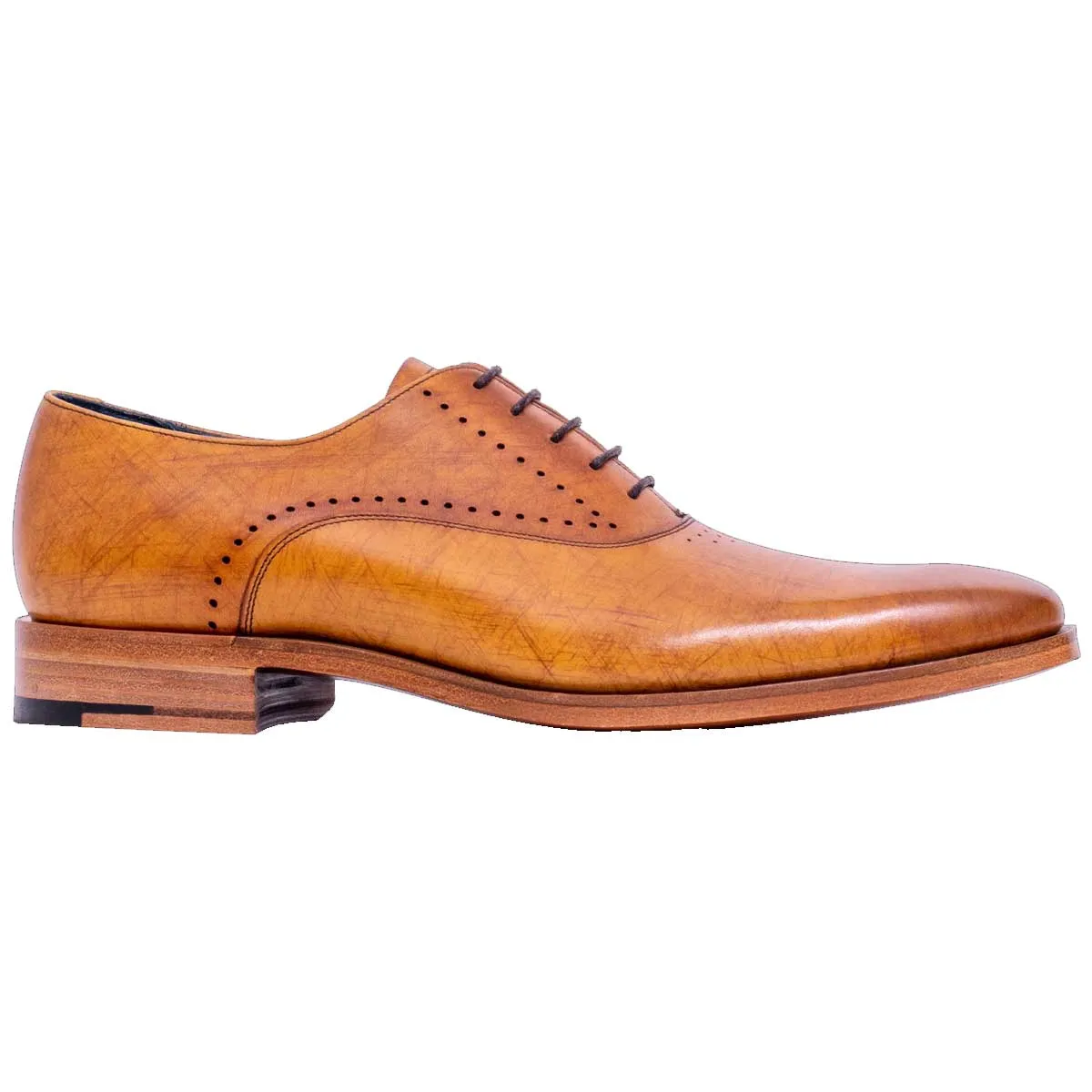 BARKER Witney Shoes - Mens - Cedar Calf Hatch Effect