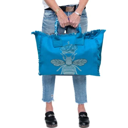 Bee Canvas Fringe Bag