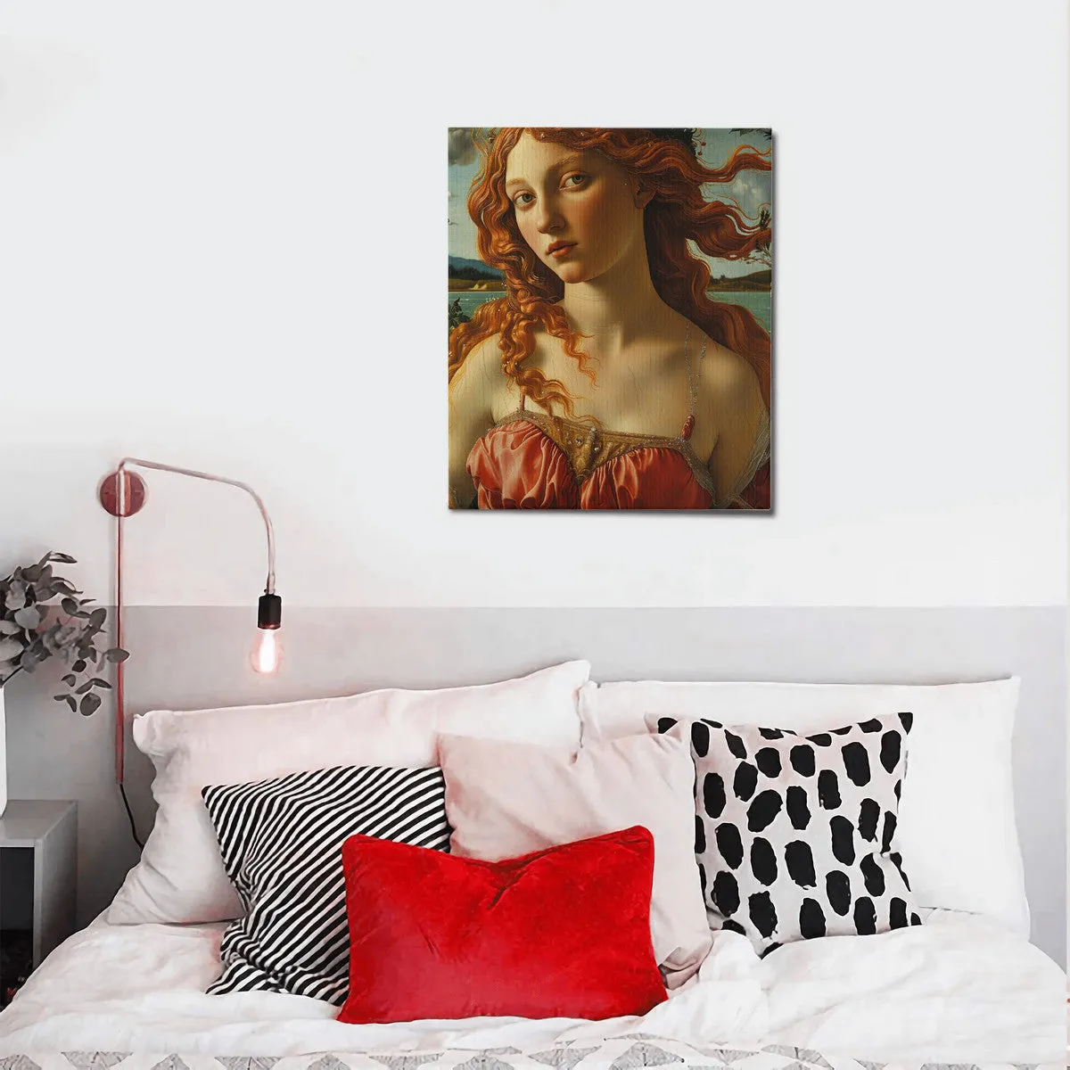 Birth of Venus Print on Canvas with Mounting Brackets 20x24in (vertical)