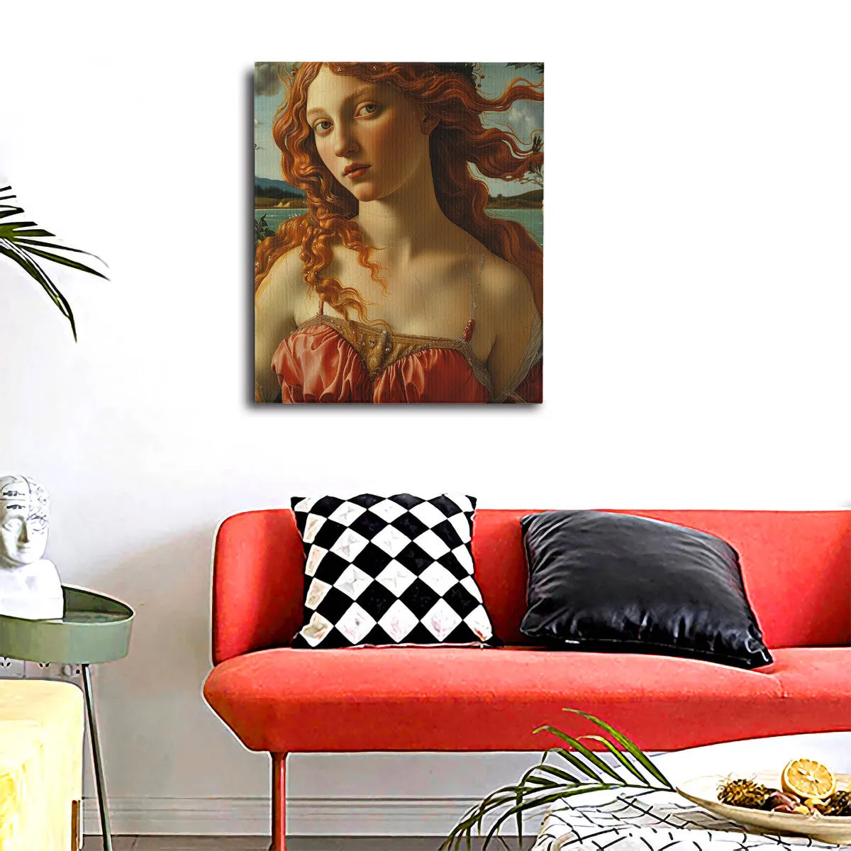 Birth of Venus Print on Canvas with Mounting Brackets 20x24in (vertical)