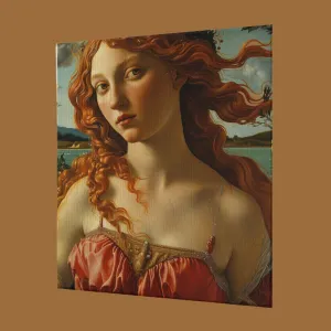 Birth of Venus Print on Canvas with Mounting Brackets 20x24in (vertical)