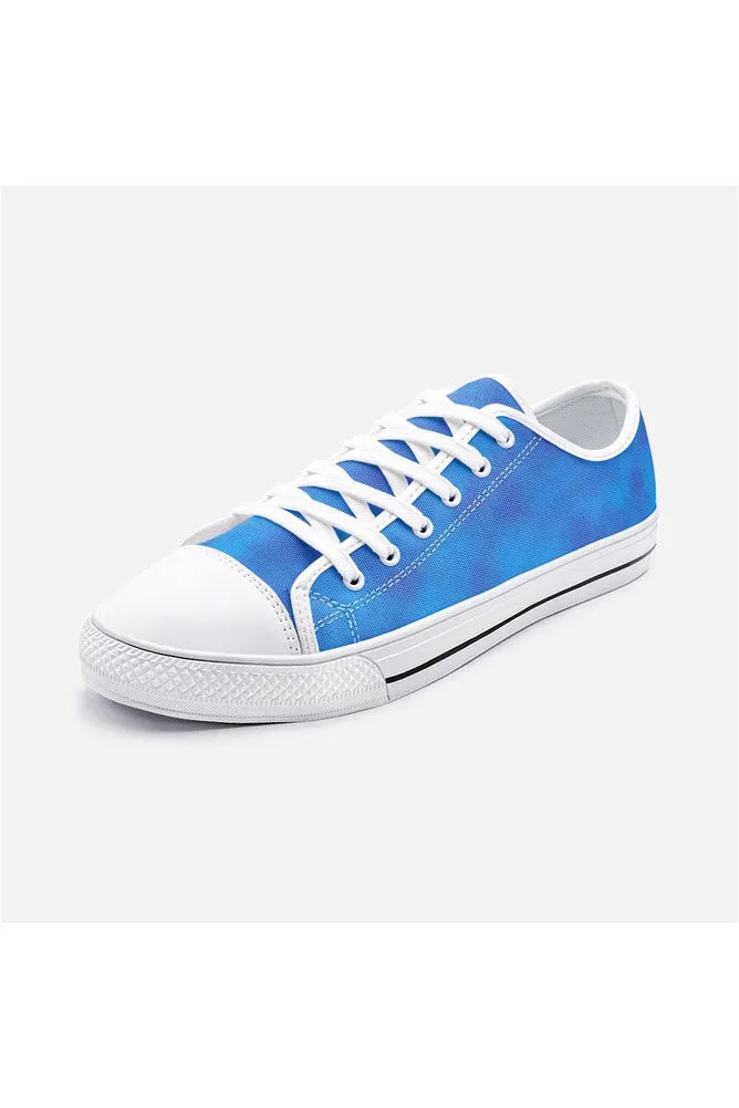 Blue Cotton Candy Unisex Low Top Canvas Shoes