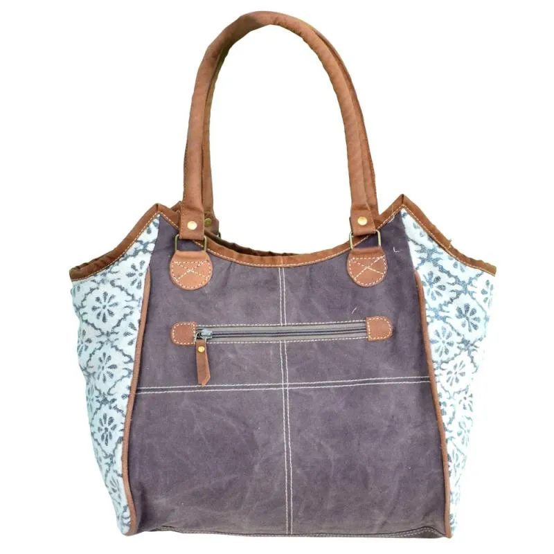 Blue Moon Mixed Canvas Crossbody Bag