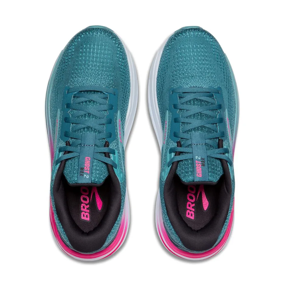 Brooks Ghost Max 2 (Womens) - Storm Blue/Knockout Pink/Aqua