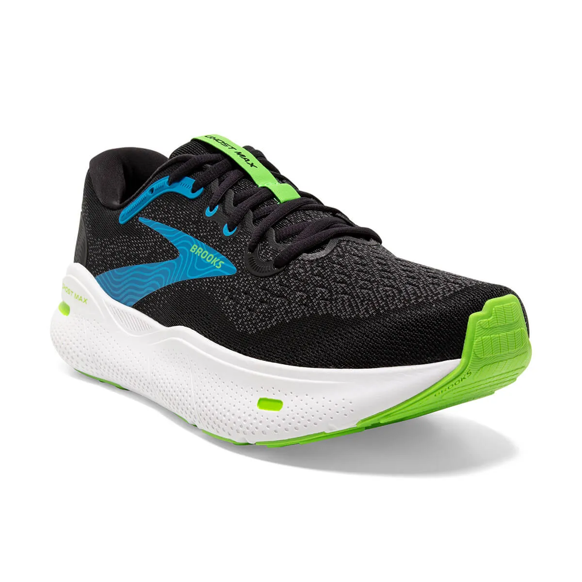 Brooks Ghost Max Mens | Black/atomic Blue/jasmine