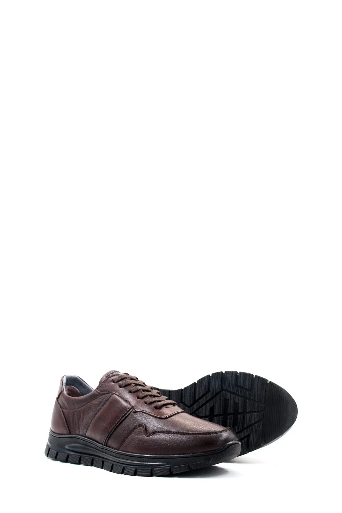 Brown Leather Sneakers-Wessi