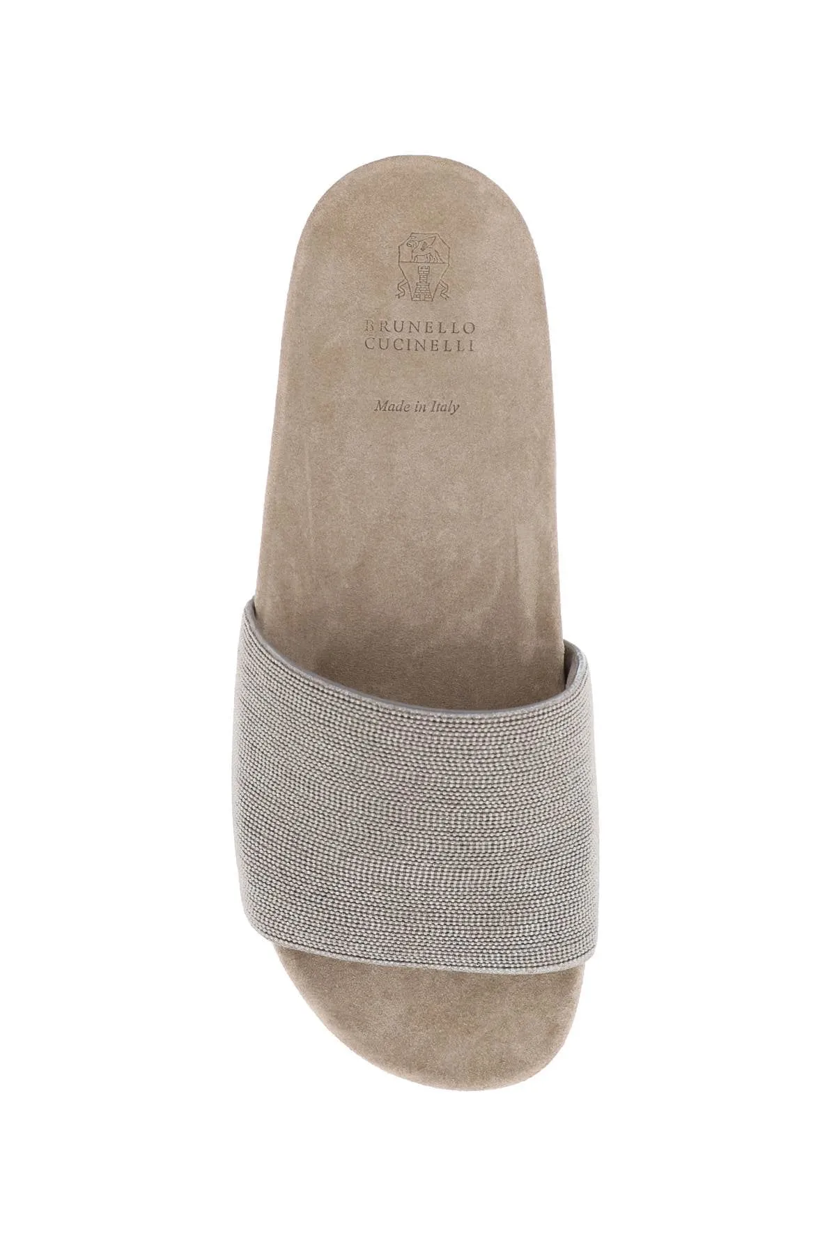 Brunello cucinelli slides with monili band