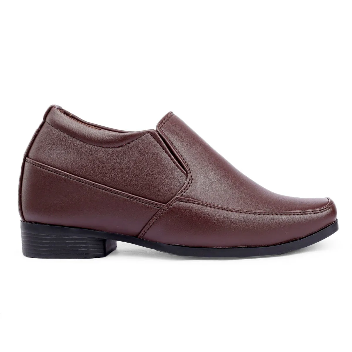 BXXY 9 cm (3.5 Inch) Hidden Height Increasing Dress Slip-on Formal Faux Leather Shoes for Men