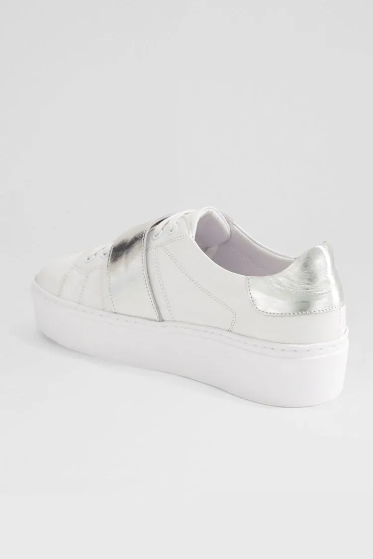 Camberly Foil Leather Sneakers