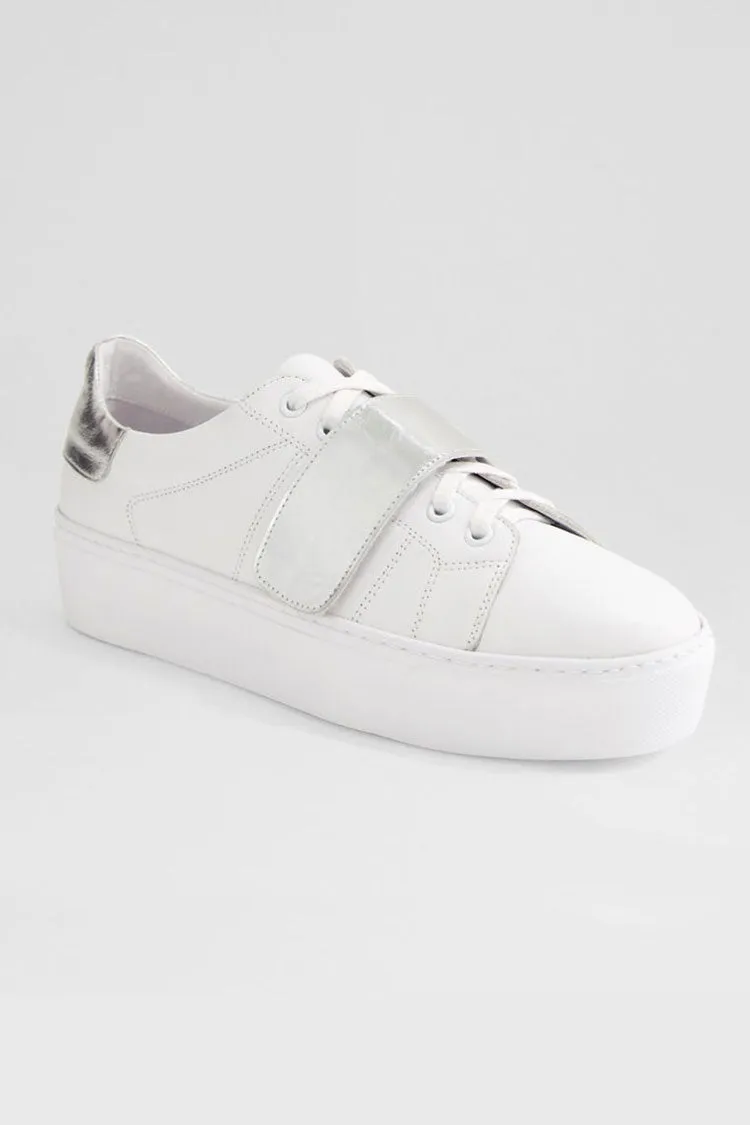 Camberly Foil Leather Sneakers