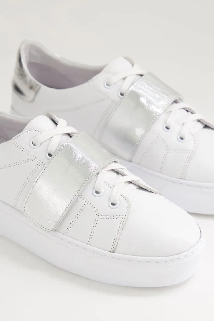 Camberly Foil Leather Sneakers