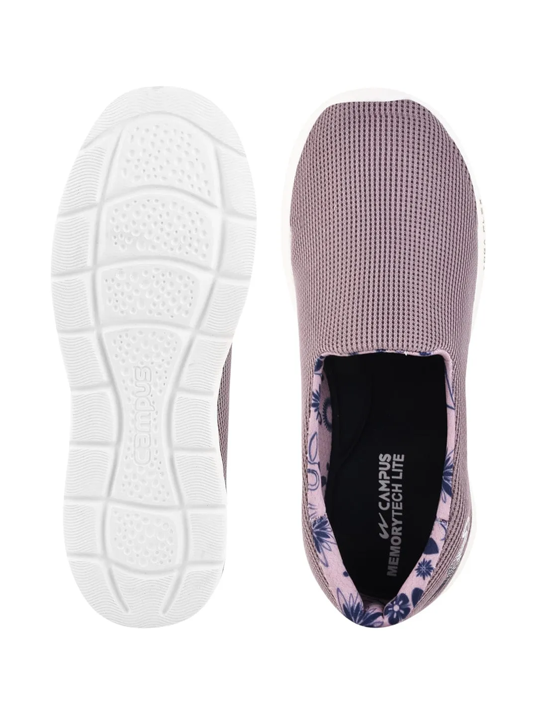 CAMP-FLYWALK Mauve Women's Slip-ons