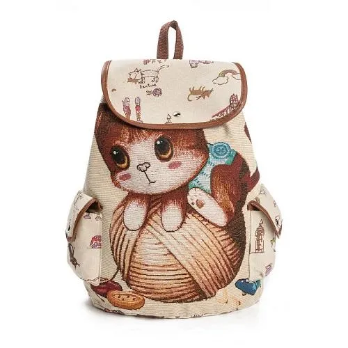 Canvas Kitten Rucksack