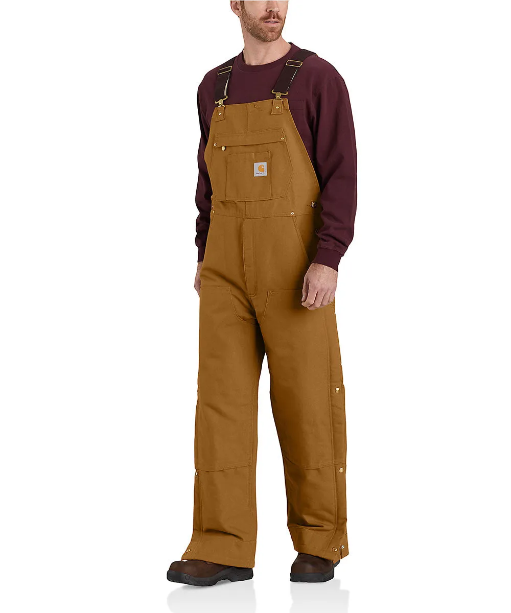 Carhartt Firm Duck Insulated Bib Overall - Carhartt Brown