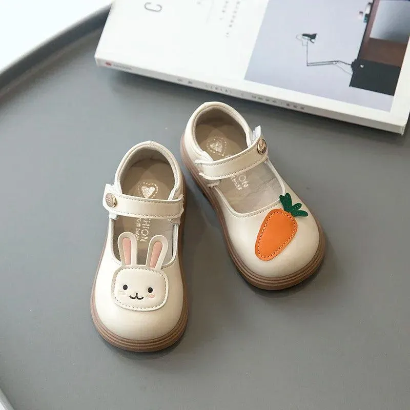 Children's Casual Shoes - Rabbit Carrot Pattern Flats - TSS246