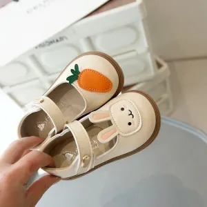 Children's Casual Shoes - Rabbit Carrot Pattern Flats - TSS246