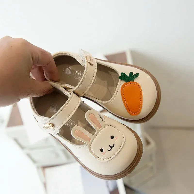 Children's Casual Shoes - Rabbit Carrot Pattern Flats - TSS246