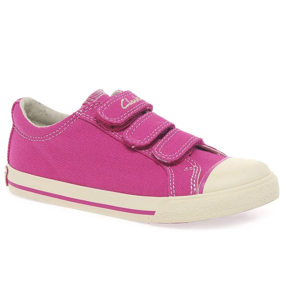 Clarks Gracie Lass Younger Girls Canvas Shoes