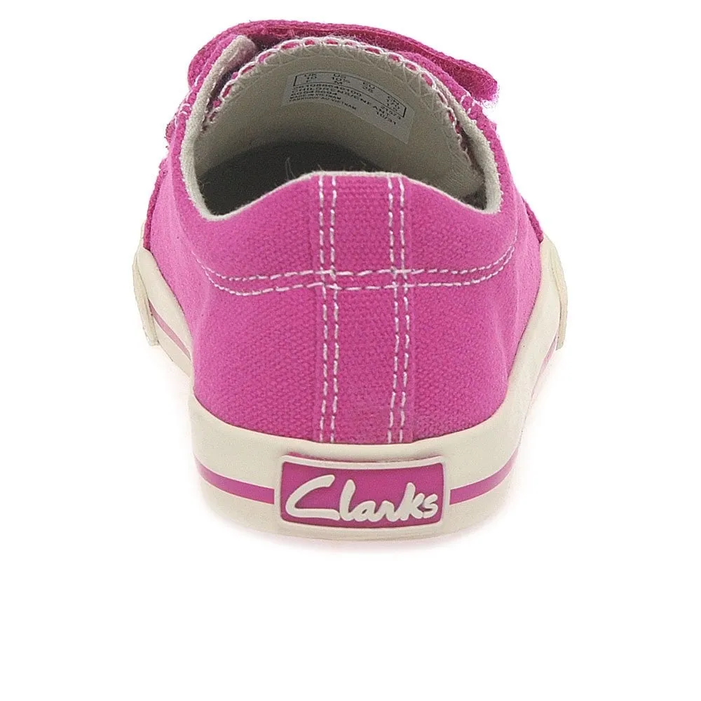 Clarks Gracie Lass Younger Girls Canvas Shoes