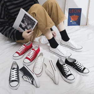 Classic Women's Korean Style Spring Couple Canvas Shoes