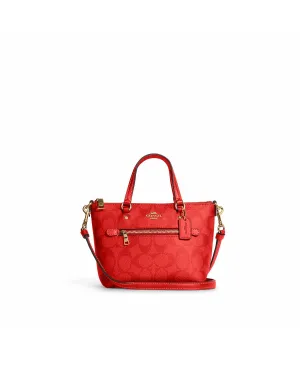 Coach Women's Miami Red Mini Gallery Crossbody In Signature Canvas