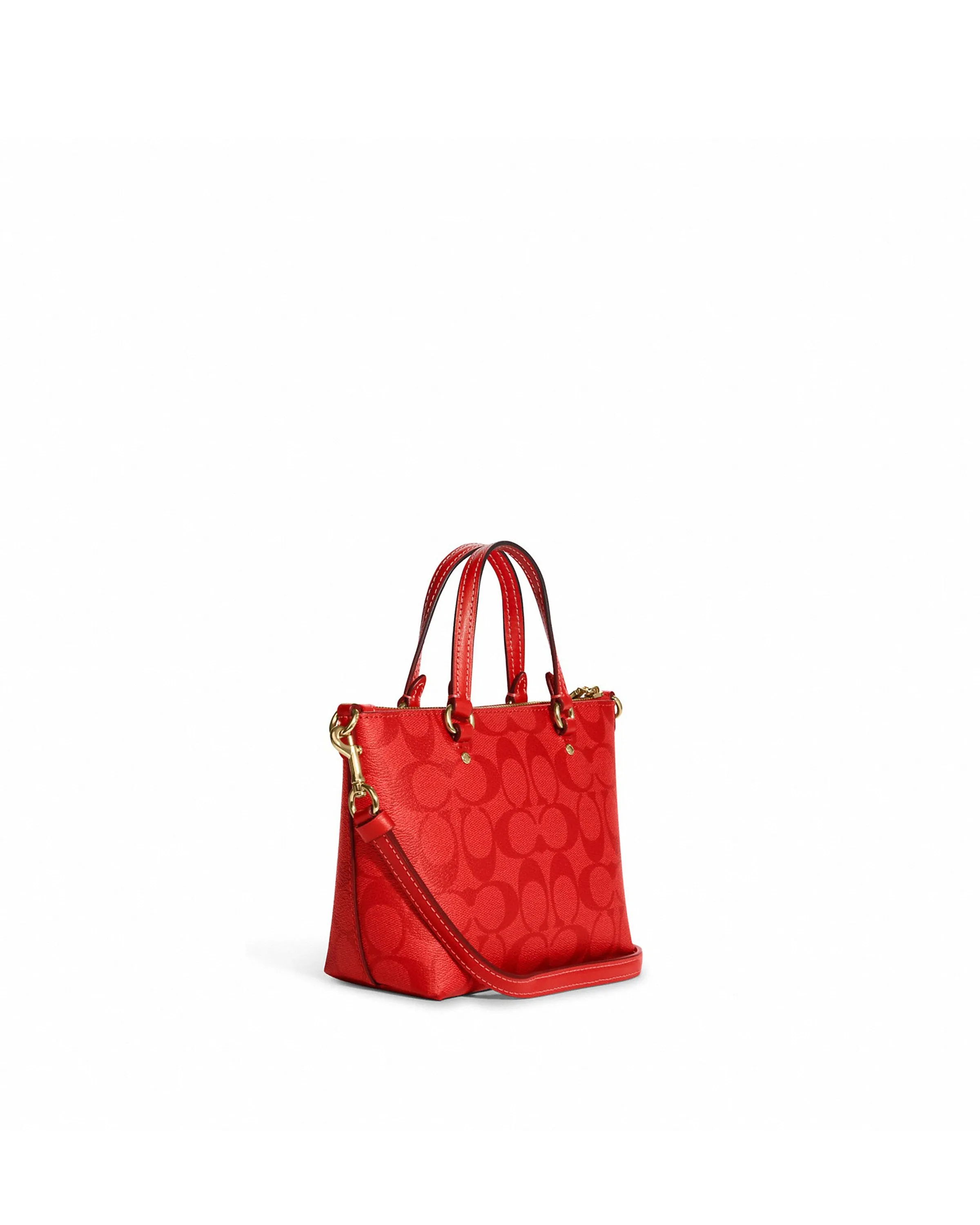 Coach Women's Miami Red Mini Gallery Crossbody In Signature Canvas