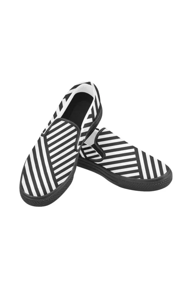 Cool Stripes Men's Slip-on Canvas Shoes