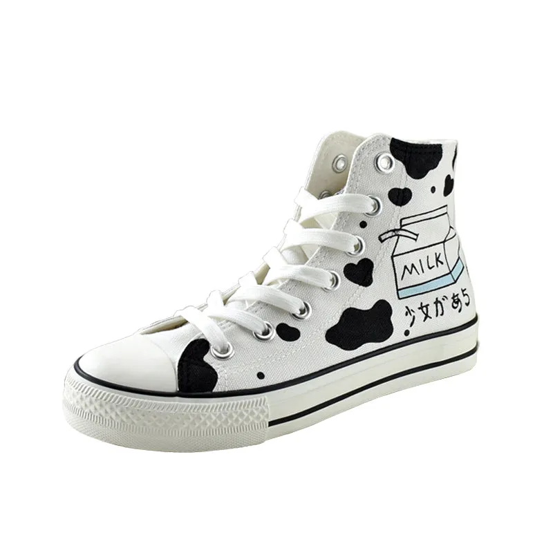 Cow Milk Canvas Shoes AD11019