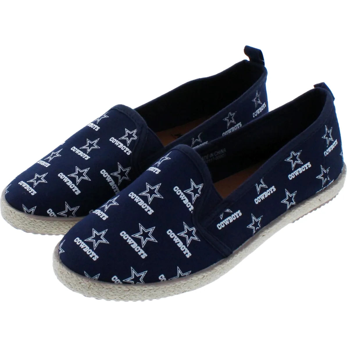 Dallas Cowboys NFL Womens Canvas Espadrille Shoes