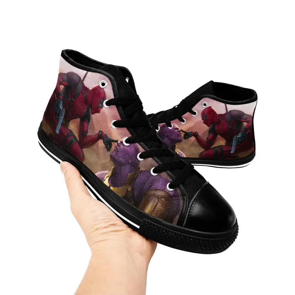 Deadpool Vs Thanos Shoes High Top Sneakers for Kids and Adults