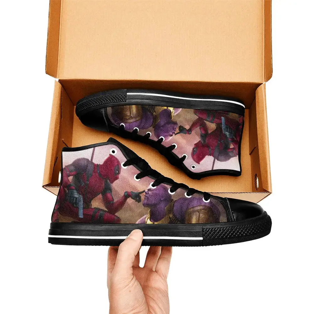 Deadpool Vs Thanos Shoes High Top Sneakers for Kids and Adults