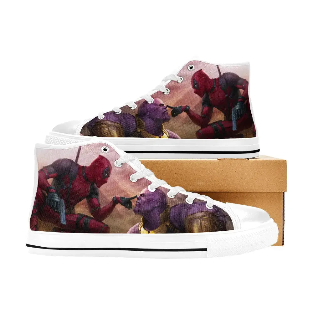 Deadpool Vs Thanos Shoes High Top Sneakers for Kids and Adults