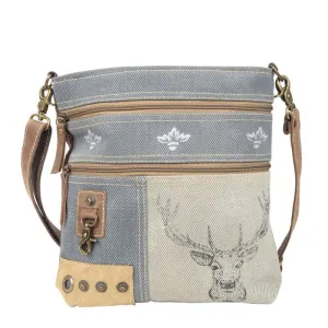 Deer Mixed Fabrics Crossbody