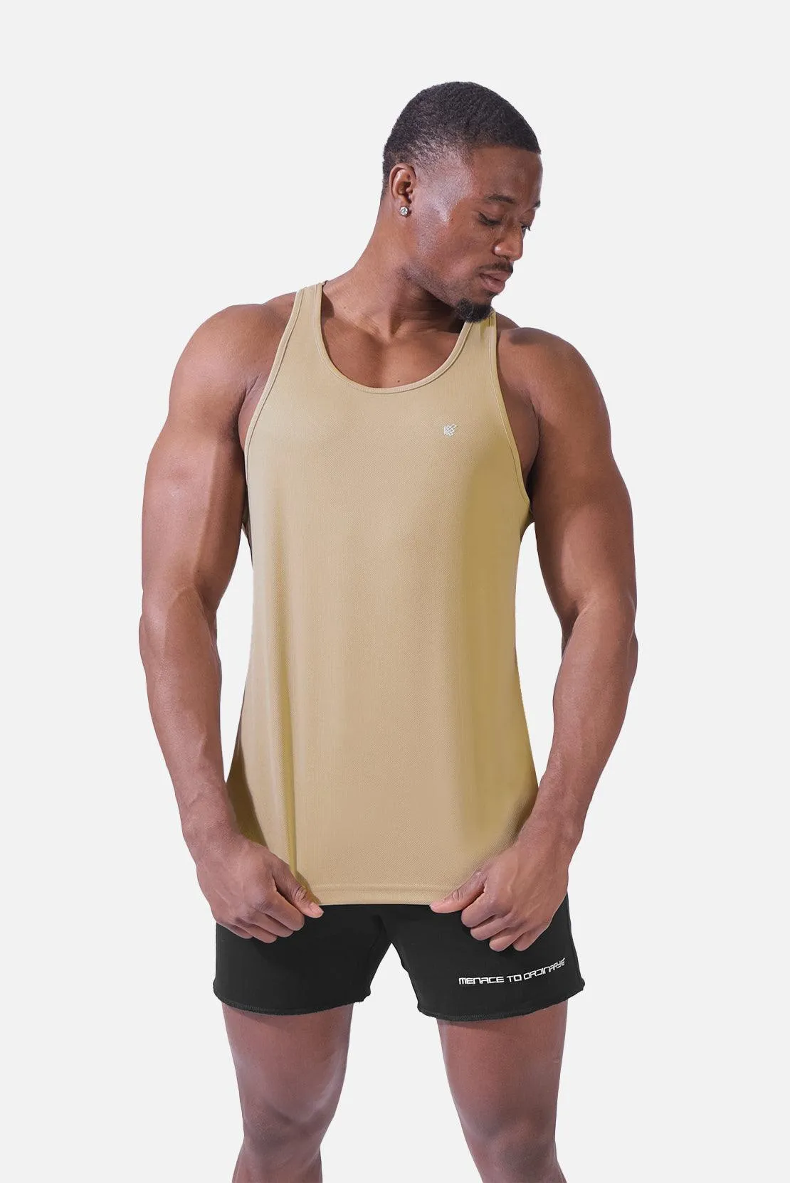 Fast-Dry Bodybuilding Workout Stringer - Khaki