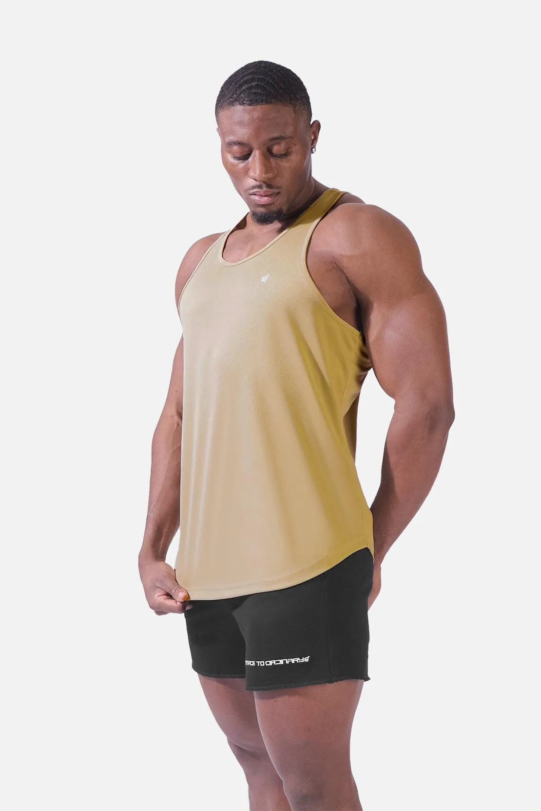 Fast-Dry Bodybuilding Workout Stringer - Khaki