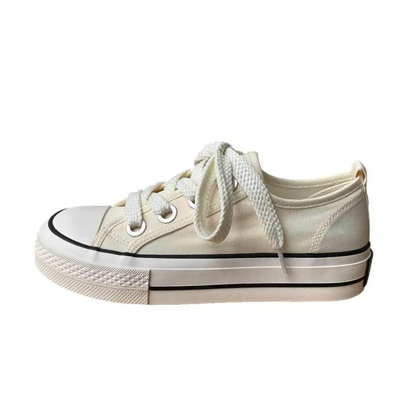 Female Sweet Retro Skateboard Spring And Canvas Shoes