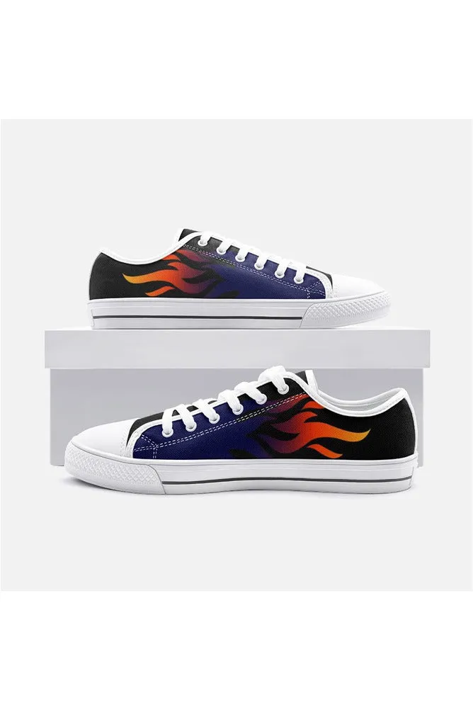 Flames Unisex Low Top Canvas Shoes