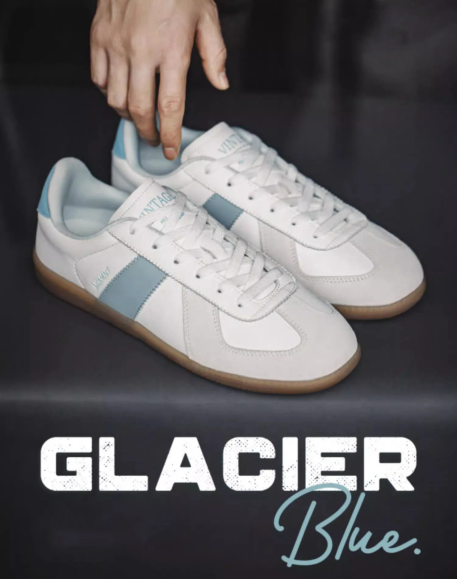 German Glacier Blue Dexun Retro Sports Unisex Casual Shoes