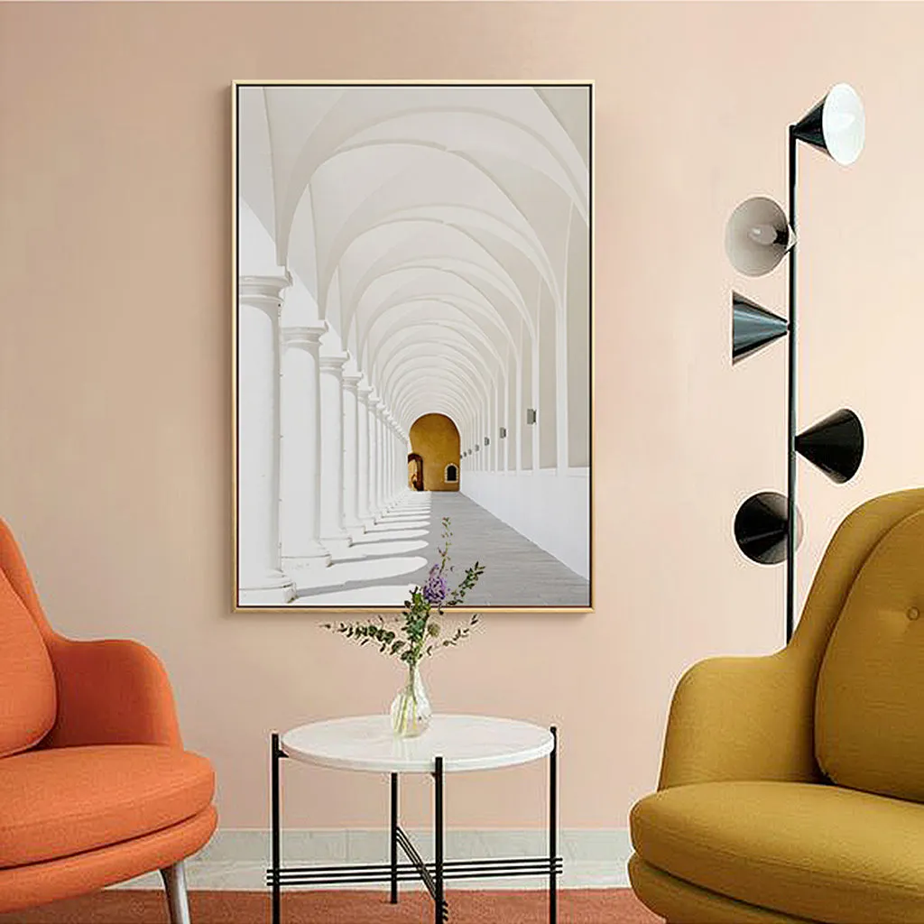 Gold Frame Canvas Long Corridor Style Wall Art Home Decor 60cmx90cm