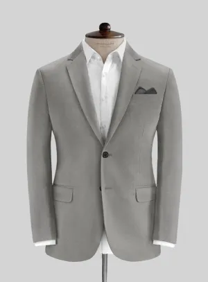 Gray Feather Cotton Canvas Stretch Jacket