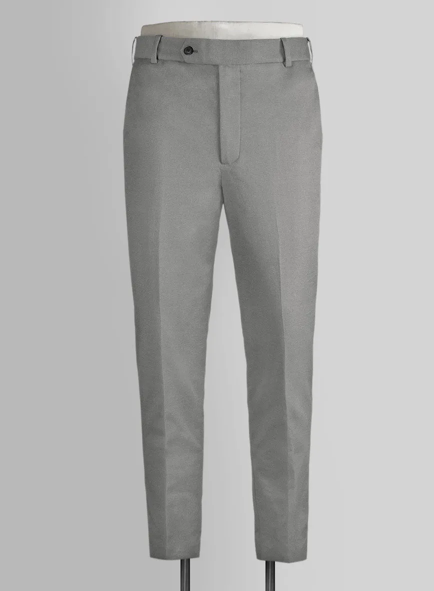 Gray Feather Cotton Canvas Stretch Suit