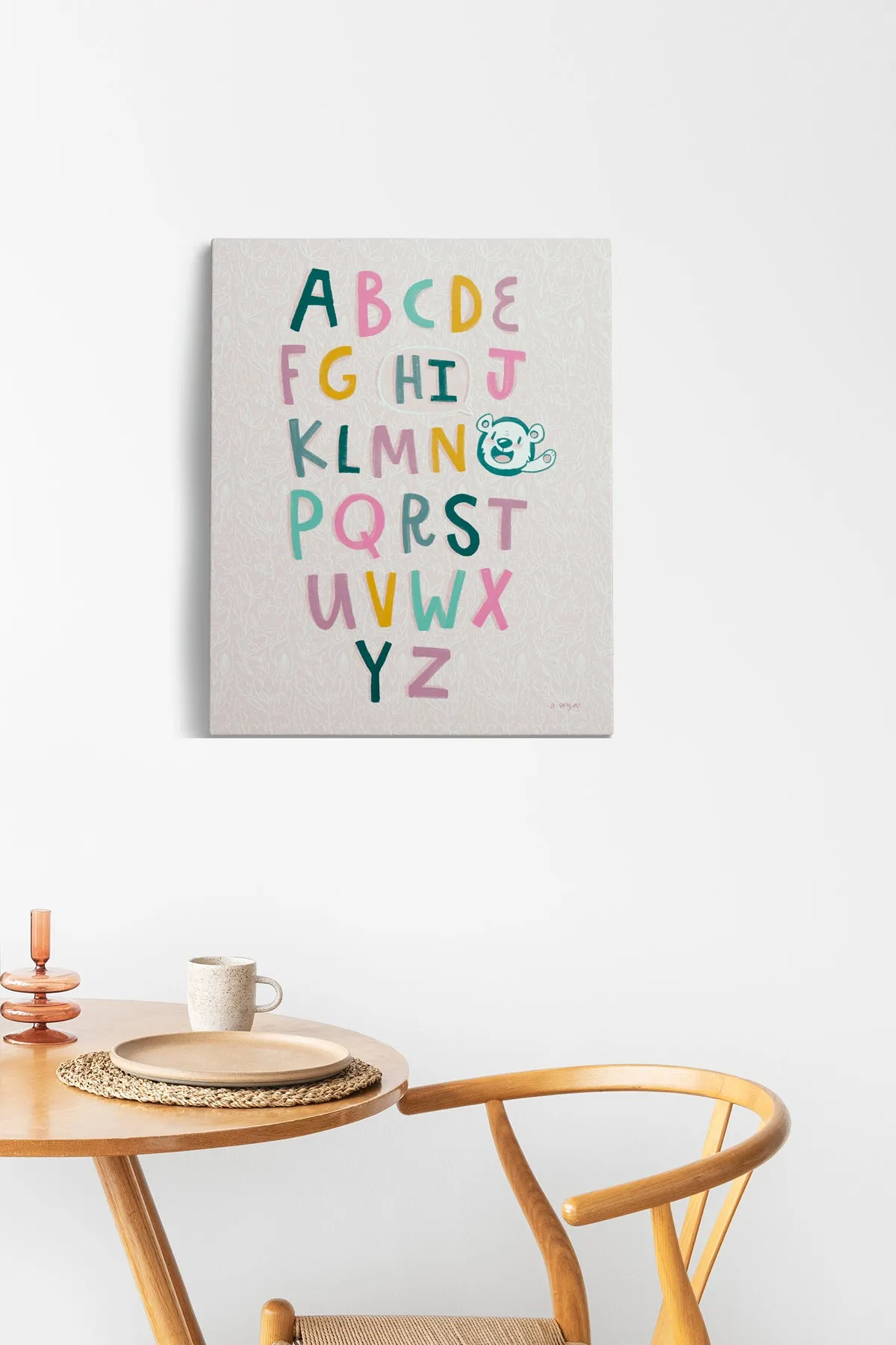 Happy Alphabets Canvas Wall Art