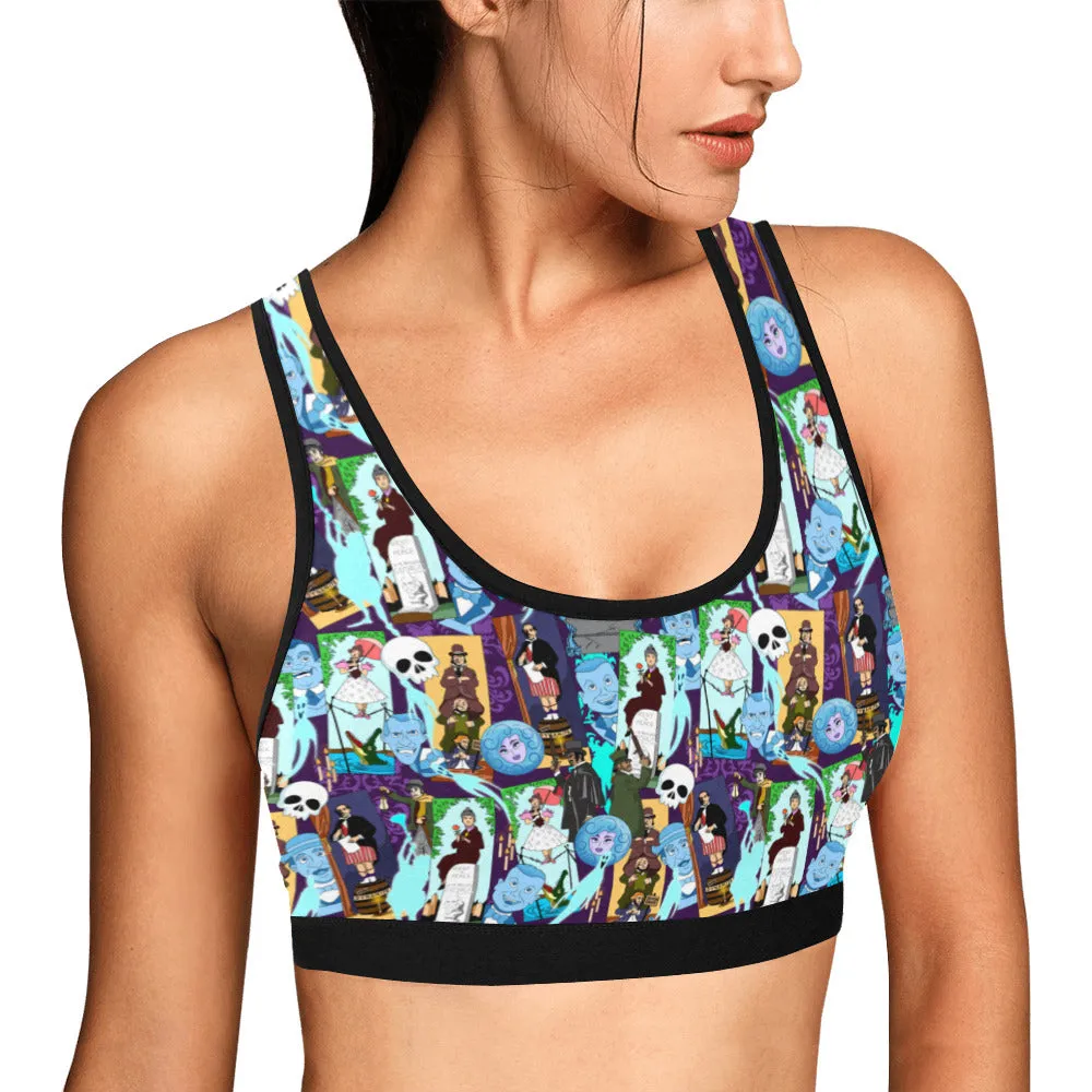 Haunted Mansion Favorites Women's Athletic Sports Bra