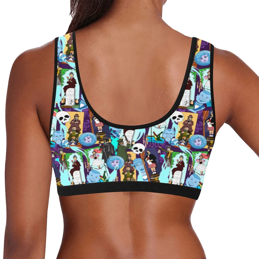 Haunted Mansion Favorites Women's Athletic Sports Bra