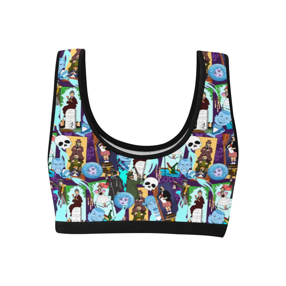 Haunted Mansion Favorites Women's Athletic Sports Bra