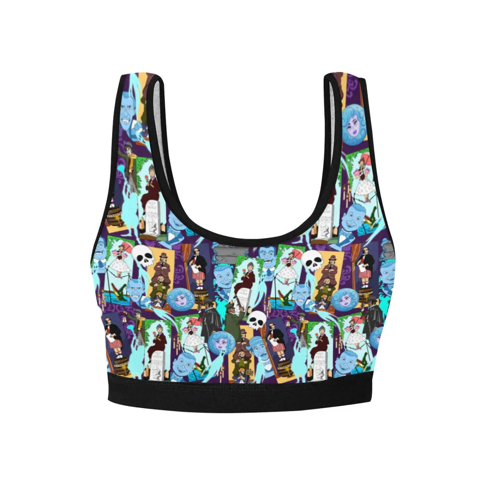 Haunted Mansion Favorites Women's Athletic Sports Bra