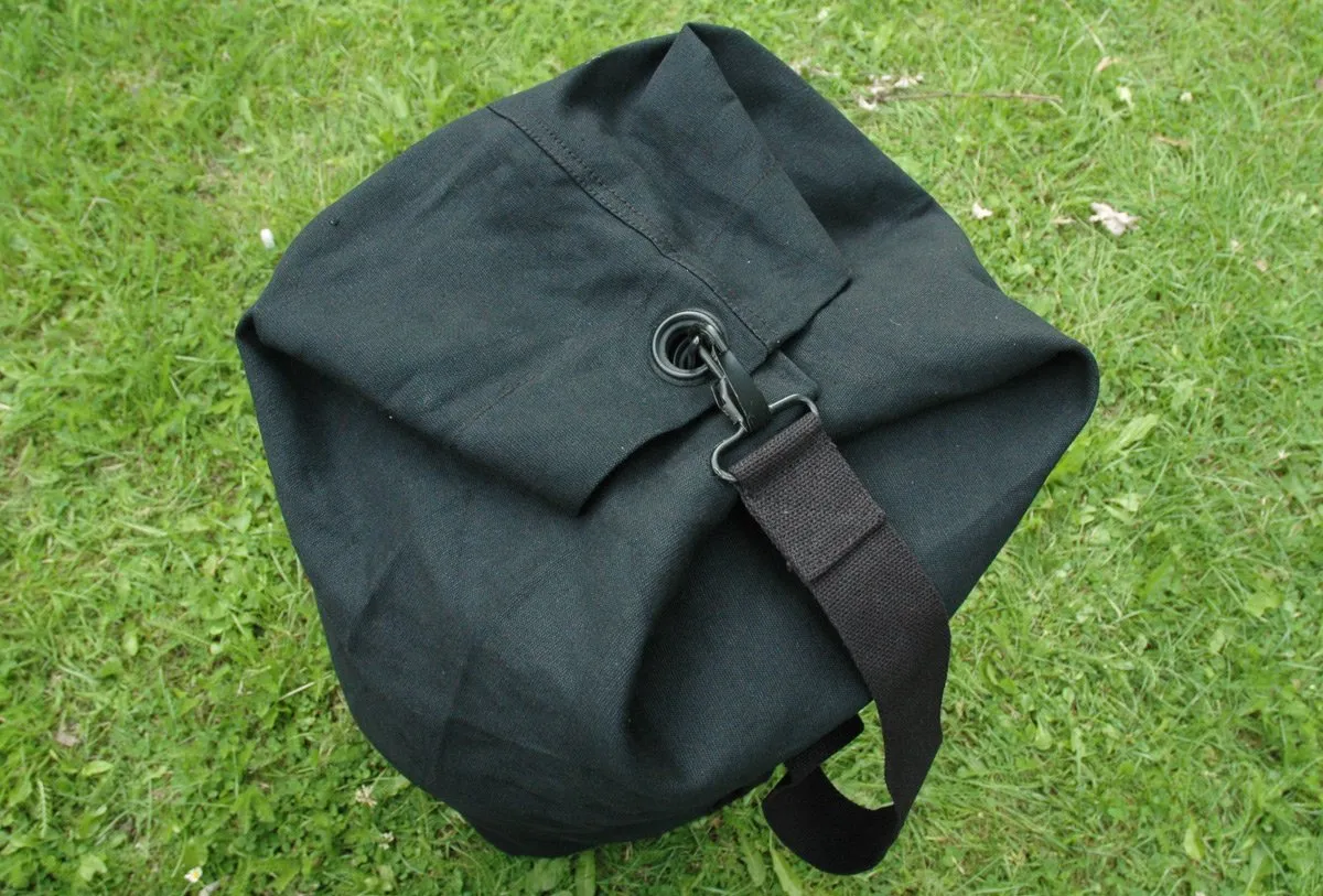 Heavy Duty Canvas Kit Bag (30cm Diameter – Black)