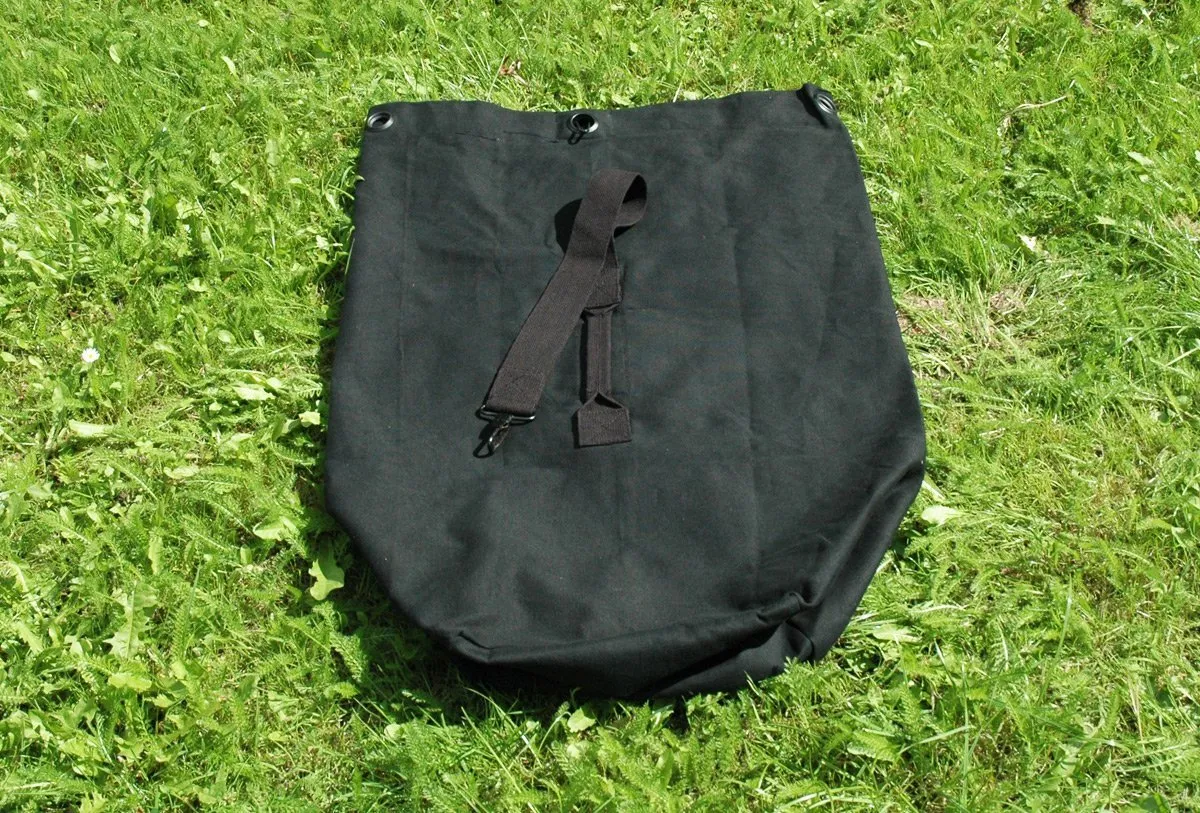 Heavy Duty Canvas Kit Bag (30cm Diameter – Black)