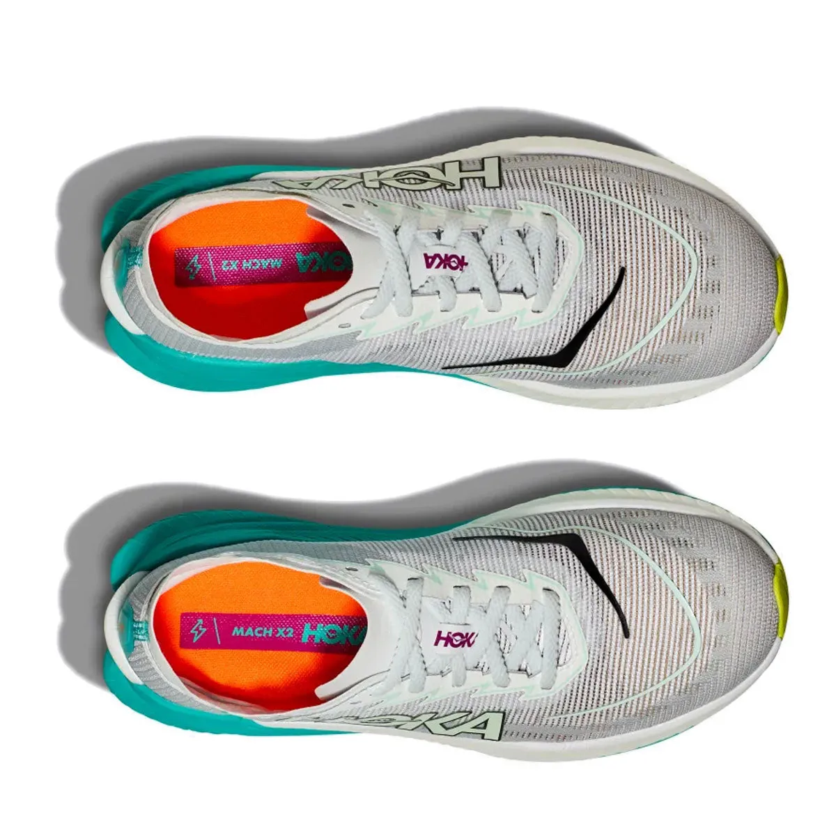 Hoka Mach X 2 Running Shoes - Womens - Frost/Electric Aqua